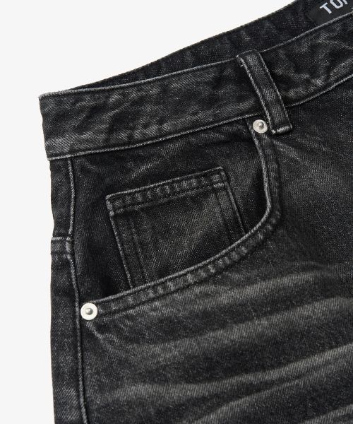 Shop TOFFEE Washed Bermuda Denim Pants (Grey) T4S-WBDPT227GY