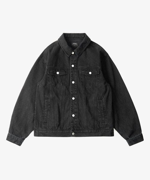 Order Toffee Washed Black Denim Trucker Jacket T4S-WDTJ212