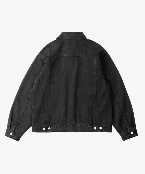 Lookbook Toffee Washed Black Denim Trucker Jacket T4S-WDTJ212