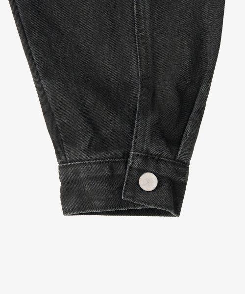 Cheap Toffee Washed Black Denim Trucker Jacket T4S-WDTJ212