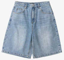 Order TOFFEE Washed Half Denim Pants (Light Blue) T4S-WHDPT218LB