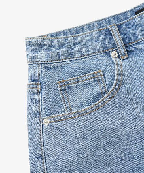 Purchase TOFFEE Washed Half Denim Pants (Light Blue) T4S-WHDPT218LB