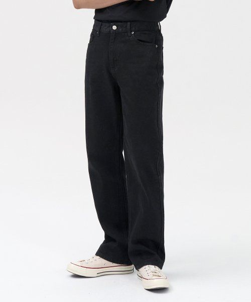Toffee Wide Denim Pants (Black) TAS-WDDPBK