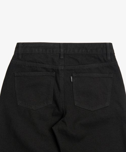 Shop Toffee Wide Denim Pants (Black) TAS-WDDPBK