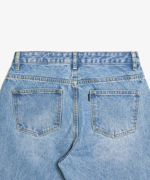 Shop Toffee Wide Denim Pants (Light Blue) TAS-WDDPLB
