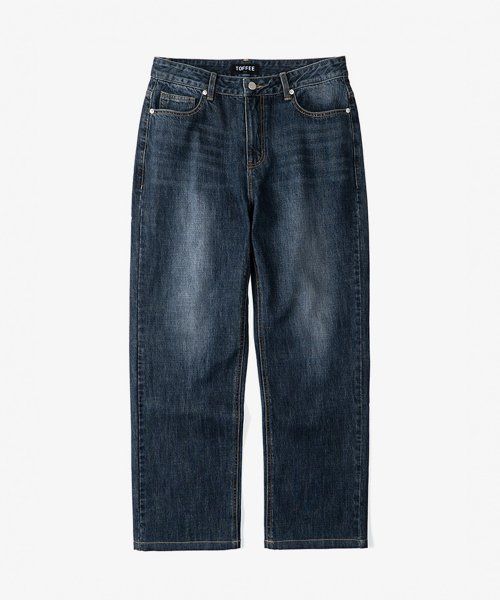 Order Toffee Wide Denim Pants (Washed Blue Black) TAS-WDDPWB