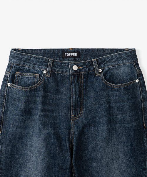 Purchase Toffee Wide Denim Pants (Washed Blue Black) TAS-WDDPWB