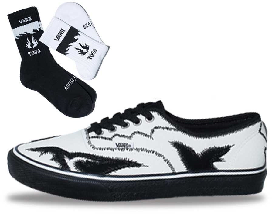 TOGA x Vans Authentic 'White/Black' (with Socks Pair Set) - TOGA