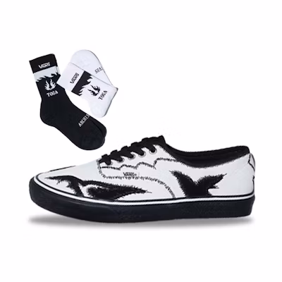 TOGA Vans Authentic 'White/Black' (with Socks Pair Set)