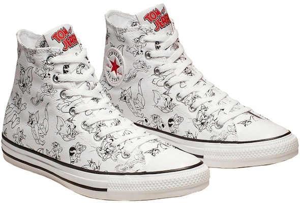 Tom and Jerry x Converse Chuck Taylor All Star High 'White' 165736C Lookbook Tom and Jerry x Converse Chuck Taylor All Star High 'White' 165736C