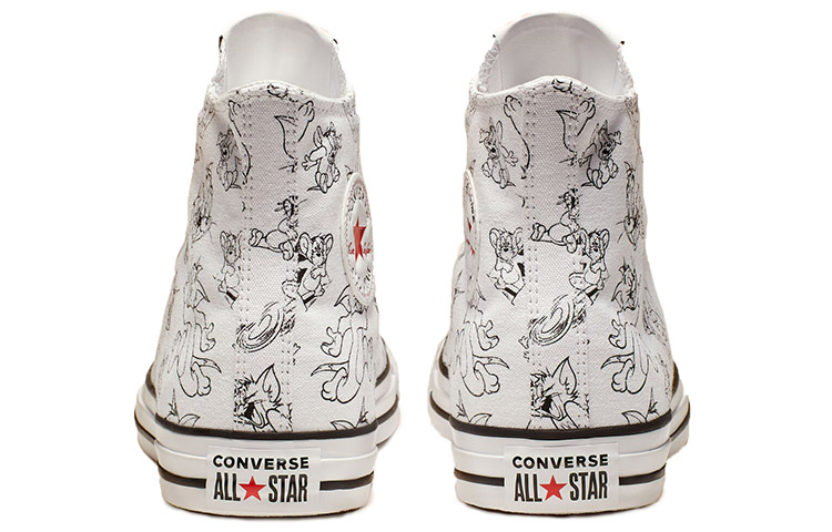 Shop 湯姆貓與傑利鼠 x Converse Chuck Taylor All Star 高筒 '白色' 165736C