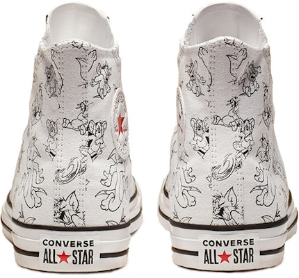 Tom and Jerry x Converse Chuck Taylor All Star High 'White' 165736C Shop Tom and Jerry x Converse Chuck Taylor All Star High 'White' 165736C