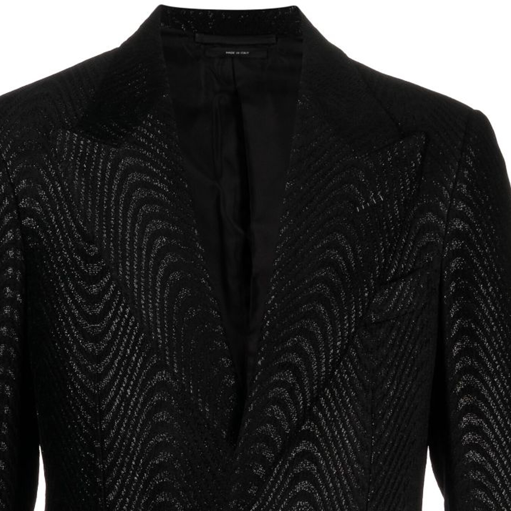 Sizing TOM FORD 黑色圖紋提花單排扣西裝外套 JLAP02VM-P01