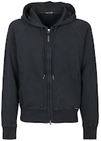 TOM FORD Black Solid Color Drawstring Long Sleeve Hoodie Jacket TFJ986BY265K09 TOM FORD Black Solid Color Drawstring Long Sleeve Hoodie Jacket TFJ986BY265K09