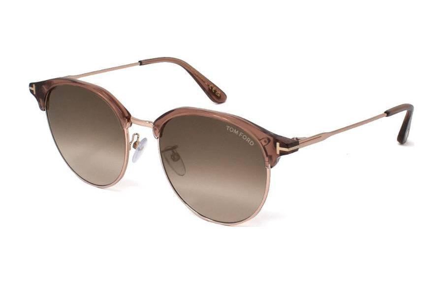Order TOM FORD  Brown Mirror Logo Nickel Alloy Plastic Browline Sunglasses. swft0889k45f55