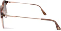 Shop TOM FORD Brown Mirror Logo Nickel Alloy Plastic Browline Sunglasses. swft0889k45f55