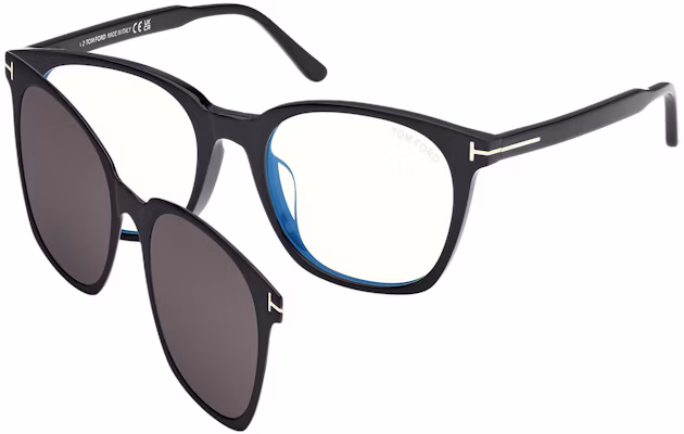 Tom Ford Gafas Ópticas Cuadradas con Clip-On de Sol TF6052 - Negro TF6052-D-B-001 Buy Tom Ford Gafas Ópticas Cuadradas con Clip-On de Sol TF6052 - Negro TF6052-D-B-001