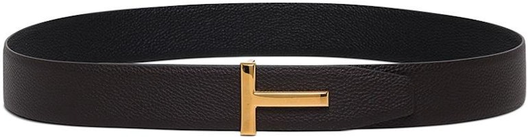TOM FORD Simple Logo Fashion Belt with Smooth Buckle, 4cm Width. TB178LCL236G3BN06 TOM FORD Simple Logo Fashion Belt with Smooth Buckle, 4cm Width. TB178LCL236G3BN06
