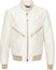 Order TOM FORD Chaqueta Bomber Slim Fit Blanca Marfil con Cremallera y Cuello Alto. OBS027FMW027S24