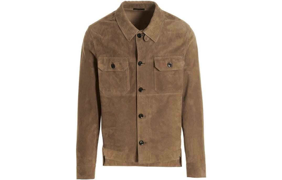 TOM FORD Beige Single-Breasted Button Long-Sleeve Jacket LJS001LMS003S23JB500