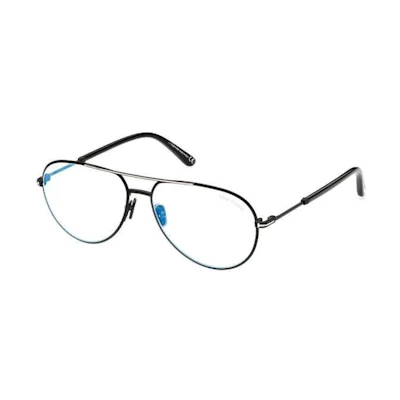 Tom Ford Black Alloy Aviator Optical Glasses - Unisex Comfort & Portable Design FT5829B001