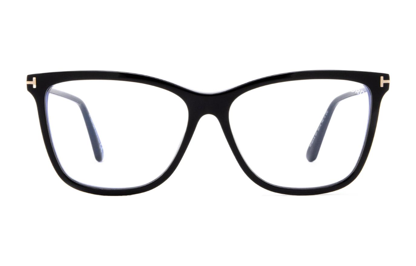 TOM FORD Black Butterfly Acetate Metal Optical Glasses Frame FT5824B001