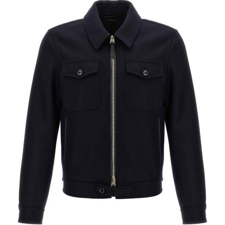 TOM FORD Black Loose-Fit Long-Sleeve Zip-Up Jacket OBS040FMW044F24HB825