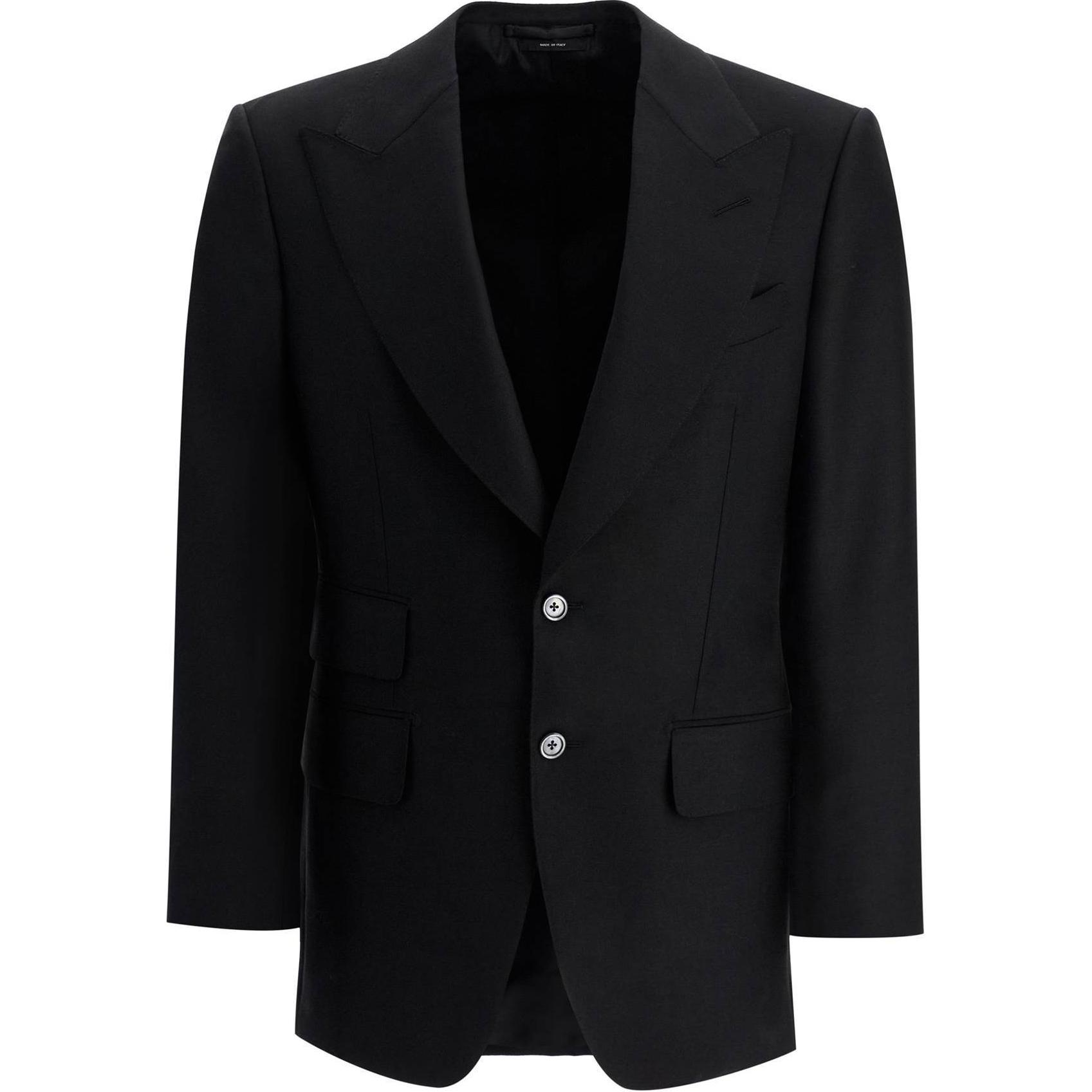 TOM FORD Black Single-Breasted Long-Sleeve Jacket JLAP01WMS20-LB999