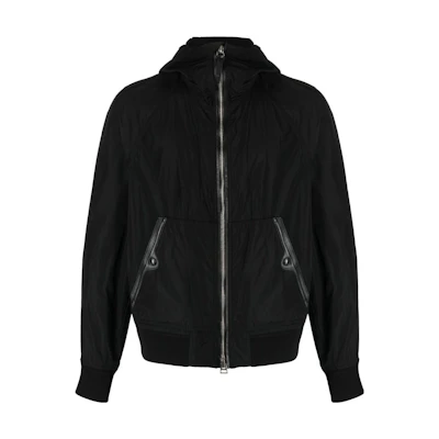 TOM FORD Black Solid Zip Hoodie Jacket Long Sleeve ORS002FMN015F23