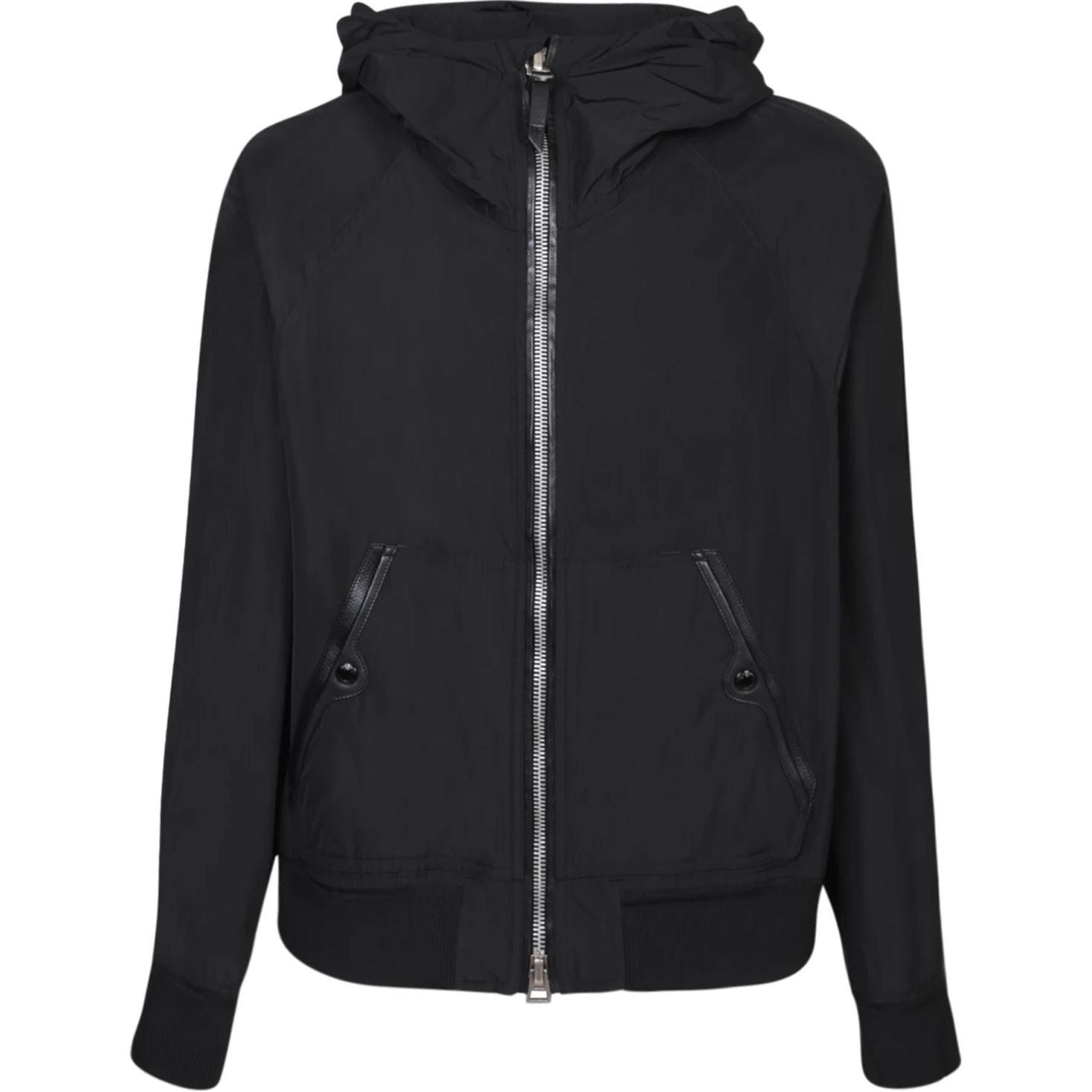 TOM FORD Black Zip-Up Loose Fit Hoodie Jacket ORS002FMN015F23-LB999