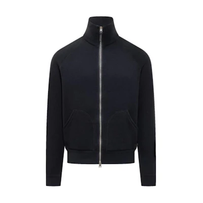 TOM FORD Black Zip-Up Stand Collar Jacket KZL006YMV019S24-HB906