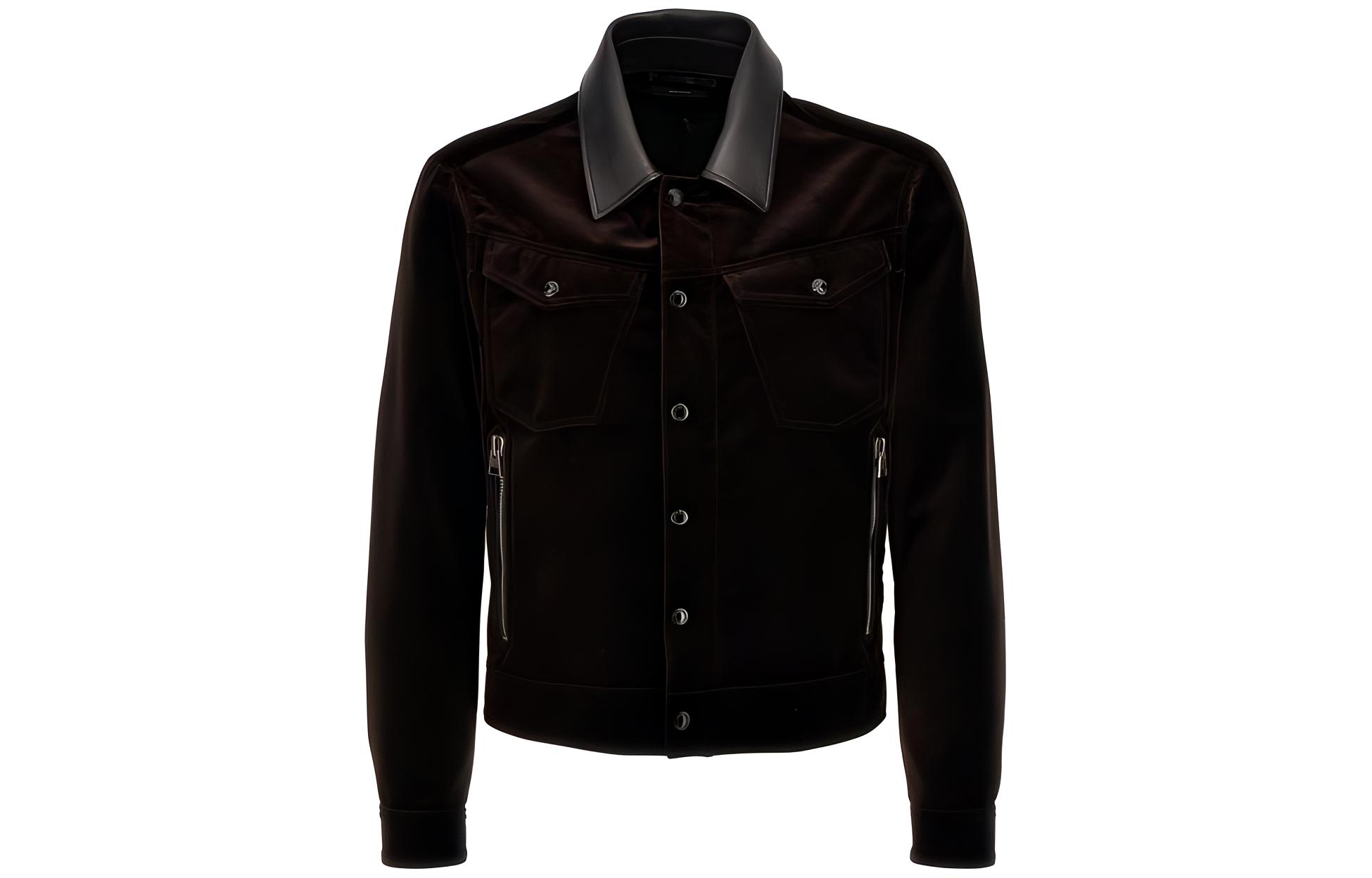 TOM FORD Brown Single-Breasted Casual Jacket OBS012FMV016F23-FG891