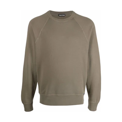 TOM FORD Brown Solid Color Crewneck Pullover Sweatshirt BZ265TFJ985-N47