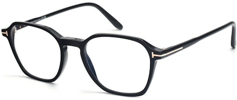 TOM FORD Full-Frame Acetate Square Optical Glasses Unisex Black. FT5804001 TOM FORD Full-Frame Acetate Square Optical Glasses Unisex Black. FT5804001
