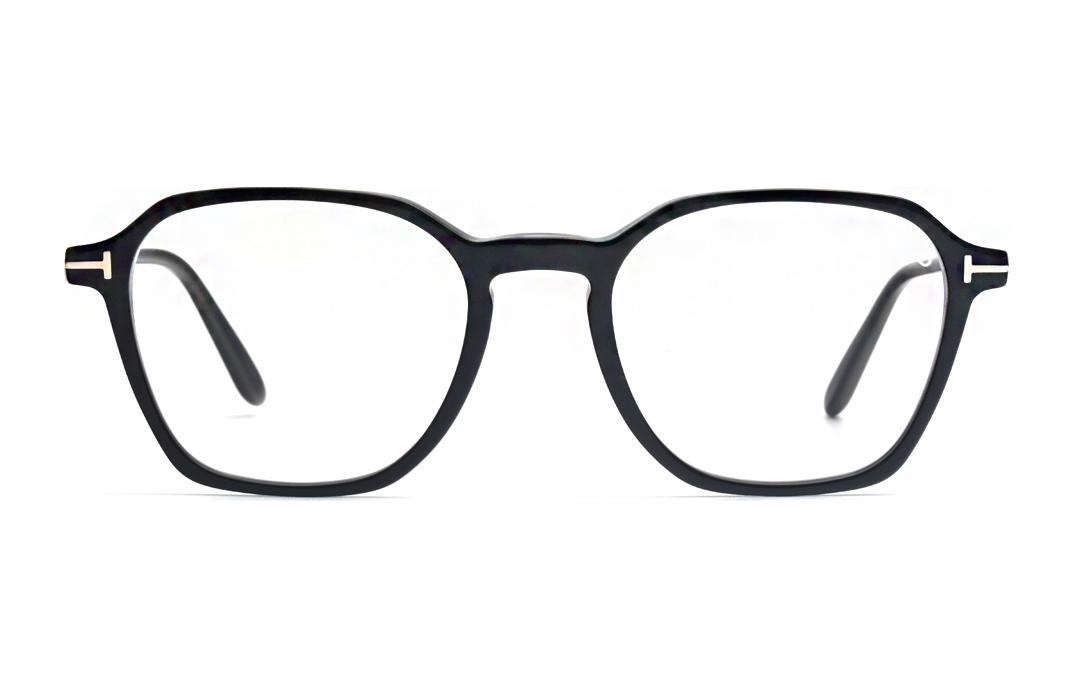 Lookbook TOM FORD 全框板材方框光學眼鏡 男女皆宜 黑色 FT5804001