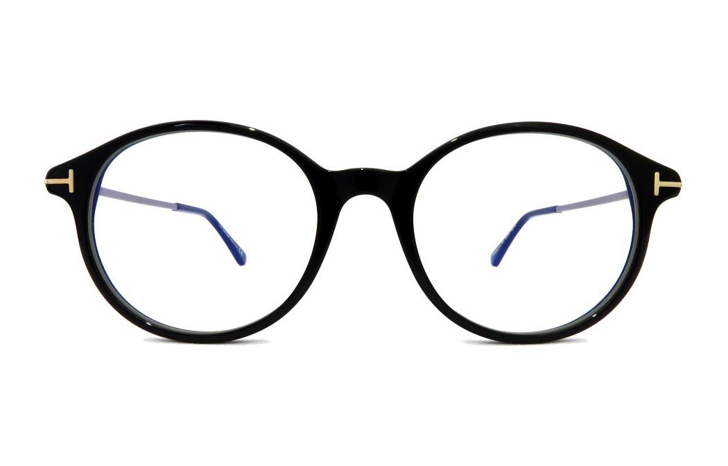 Lookbook TOM FORD 全框金屬圓形眼鏡 黑色光學框 男女適用款式 tf5554fb001