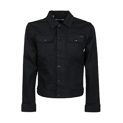 TOM FORD FW21 Black Slim-Fit Long-Sleeve Jacket with Chest Pocket TFD116BYJ50-K19