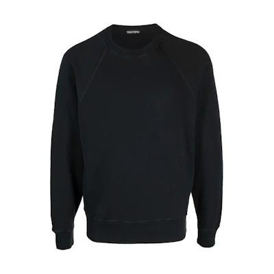 TOM FORD FW21 Black Solid Long-Sleeve Crewneck Pullover Sweater BY265TFJ985K49