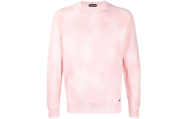 TOM FORD FW21 Pink Cotton Crewneck Pullover Sweatshirt for Men TFJ249BY297P04