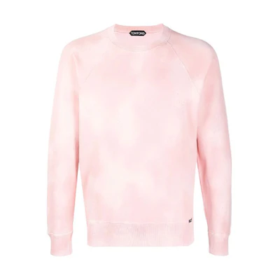 TOM FORD FW21 Pink Cotton Crewneck Pullover Sweatshirt for Men TFJ249BY297P04