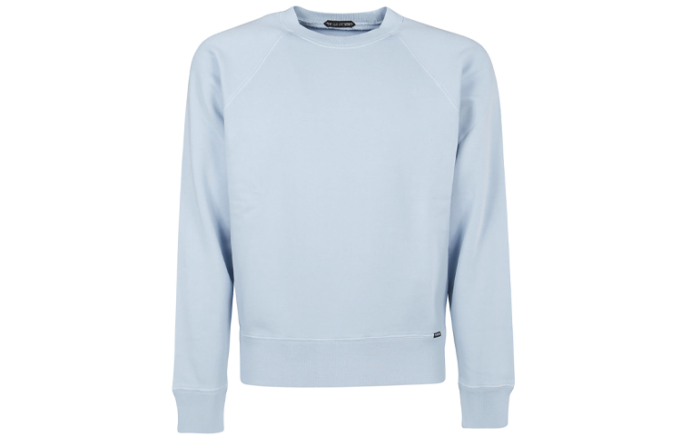 TOM FORD FW21 Solid Color Crewneck Sweatshirt Blue - BY265-TFJ985-B42