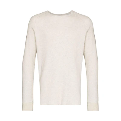 TOM FORD FW22 Solid Color Crewneck Pullover Sweatshirt Men’s Off-White TFJ972BA229N21