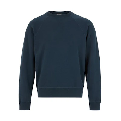 TOM FORD FW22 Solid Color Paneled Crewneck Sweatshirt Blue BA265TFJ985B49