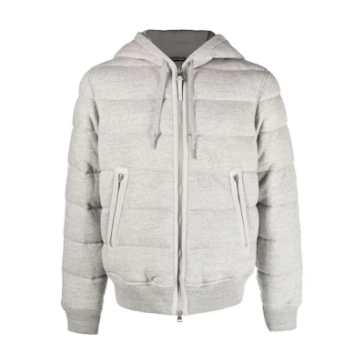 TOM FORD FW23 Loose-Fit Hooded Gray Jacket Coat JDL007JMC011F23-IG030