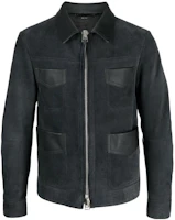 TOM FORD FW23 Patchwork Zip Casual Jacket - Dark Gray TFL886BY-440 TOM FORD FW23 Patchwork Zip Casual Jacket - Dark Gray TFL886BY-440
