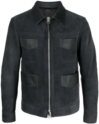 TOM FORD FW23 拼接拉鍊休閒外套 - 深灰色 TFL886BY-440 Buy TOM FORD FW23 拼接拉鍊休閒外套 - 深灰色 TFL886BY-440