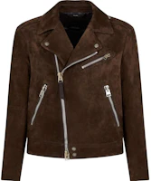 TOM FORD FW23 Suede Asymmetric Jacket in Chocolate Brown LXR004LMS002KB515 TOM FORD FW23 Suede Asymmetric Jacket in Chocolate Brown LXR004LMS002KB515
