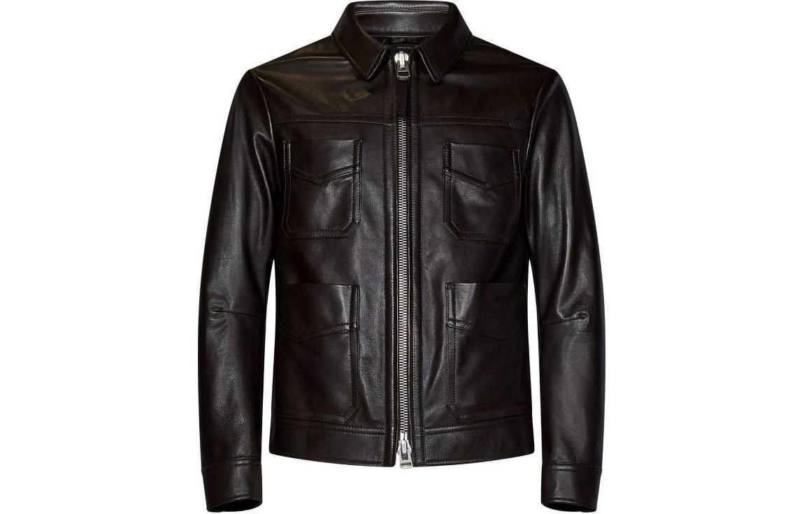 TOM FORD Glossy Lapel Jacket Black LBS036LMG001S23-KB781