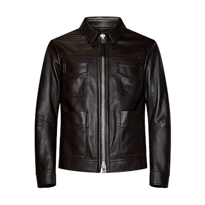 TOM FORD Glossy Lapel Jacket Black LBS036LMG001S23-KB781