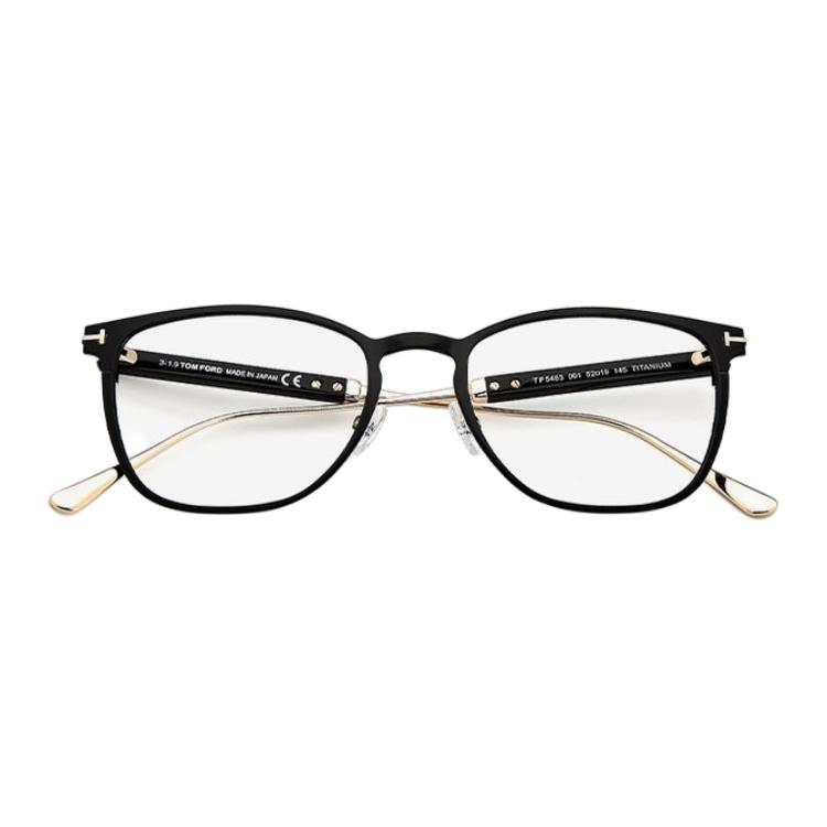 TOM FORD Gold Titanium Irregular Optical Glasses Unisex Couple Design TF5483-001 圖 3